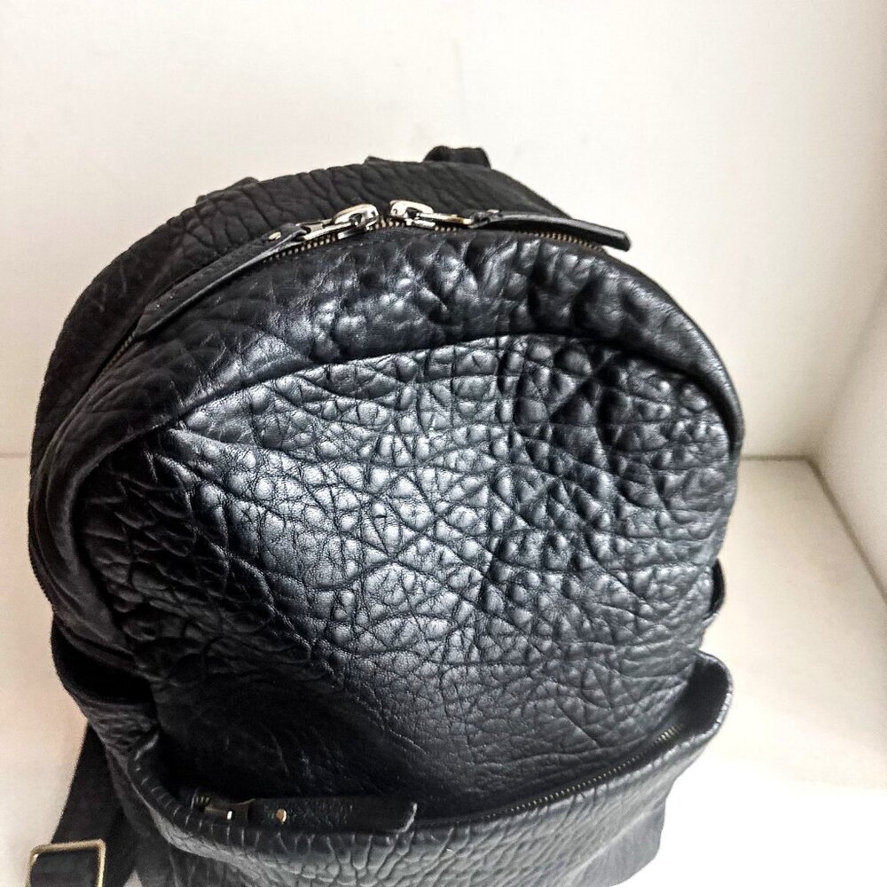 Status Anxiety Black Pebbled Leather Medium Backpack - Picture 4 of 7